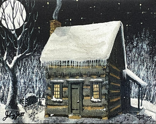 Winter Cabin - Johnny Jett Canvas Print