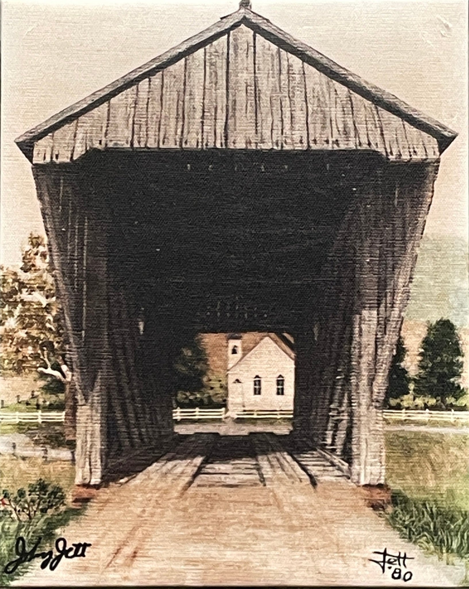 Johnny Jett 8x10 Canvas Art Print Barnwood Living