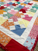 Multi Color Patchwork Block - Quilt Table Topper