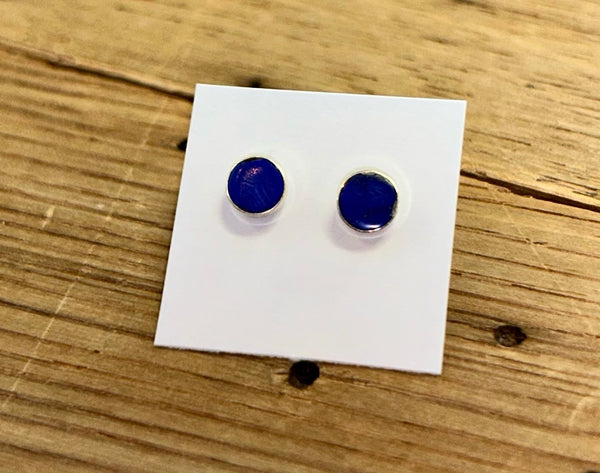 Silver Pearl Ranch - Lapis Stud Earrings (Small)