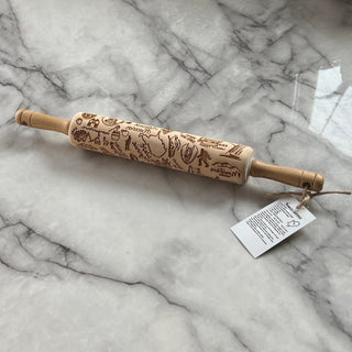 West Virginia State Icons Embossed Rolling Pin