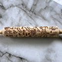 West Virginia State Icons Embossed Rolling Pin
