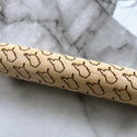 West Virginia State Outline Embossed Rolling Pin
