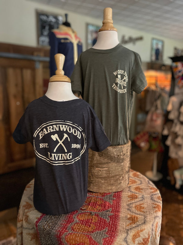 Barnwood Living Crew T-Shirt - Work Hard, Be Kind, Take Pride - YOUTH Sizes