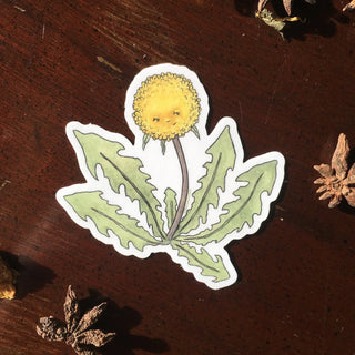 Dandelion Vinyl Sticker - The Lowly Esculent Illustration