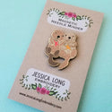 Jessica Long Embroidery Enamel Needle Minders