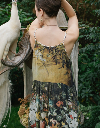 Market of Stars - I Dream in Flowers Bohéme Slip Dress With Bees
