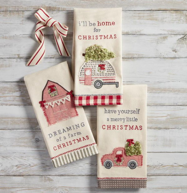 Farm Christmas Tea Towel