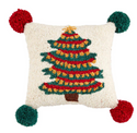 Mini Christmas Hooked Pom Pillows