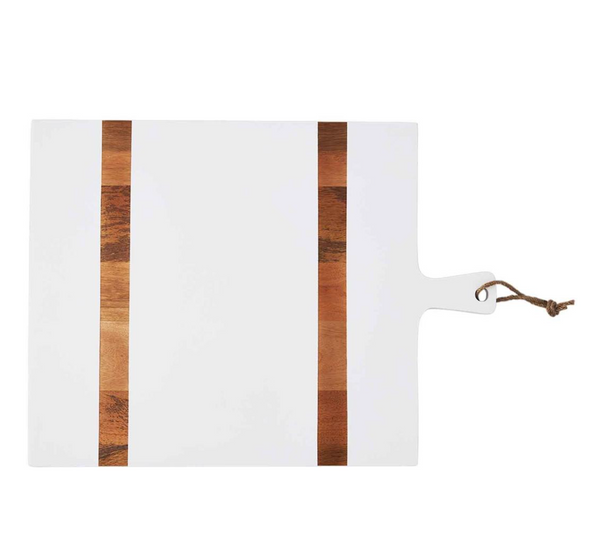 White Wood Stripe Board