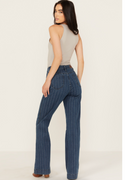 Rock & Roll Denim - Jacquard Pinstripe Trouser Jean