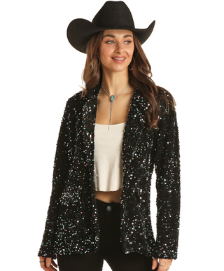 Rock & Roll Denim - Sequin Velvet Blazer