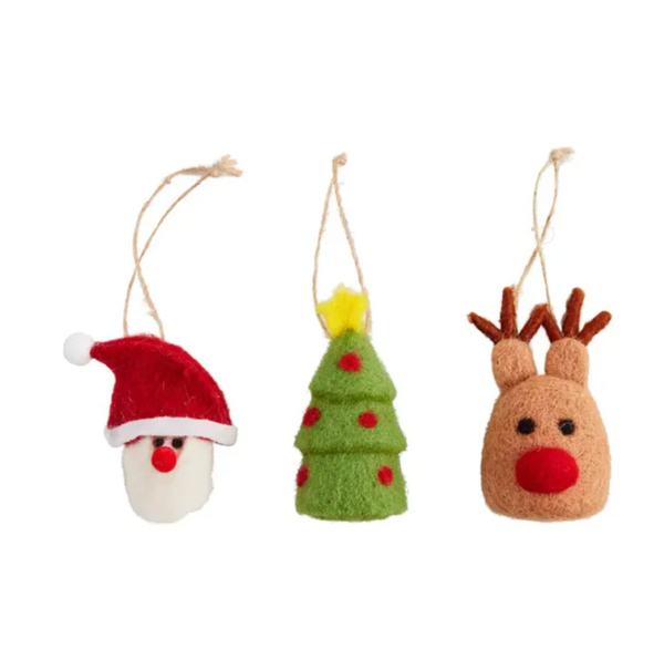 Santa Ornament Set