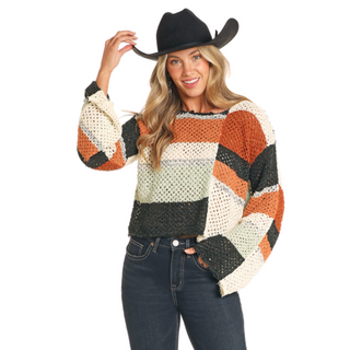 Panhandle Camel Color Block Sweater