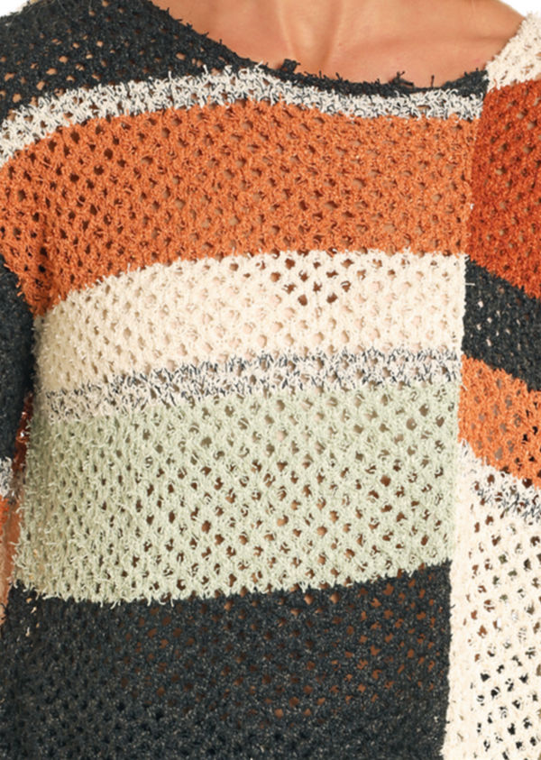 Panhandle Camel Color Block Sweater