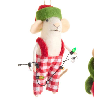 6" Pajama Mice Ornaments