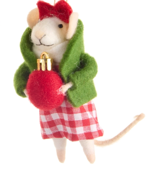 6" Pajama Mice Ornaments