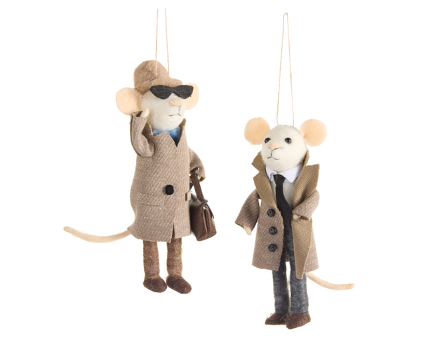 6.5" Dapper Mice Ornament