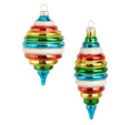 6" Multicolor Finial Ornament