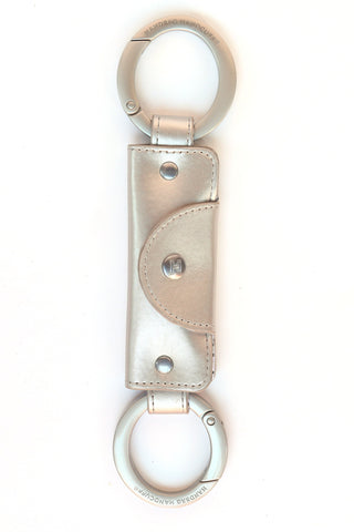 Buy metallic-silver Handbag Handcuff® - Leather