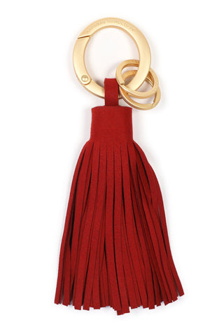 Buy crimson-red Handbag Handcuff® -  Microfiber Tassel Key Chain