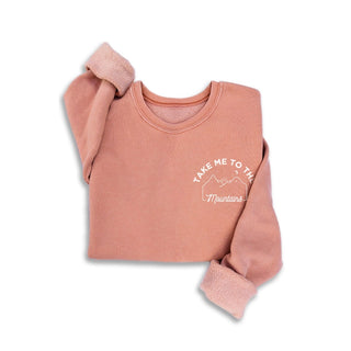 Buy mineral-peach-orange Take Me To the Mountain Mineral Sweatshirt