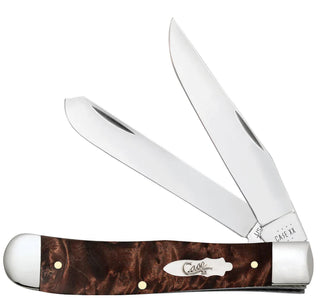 Case® - Smooth Brown Maple Burl Wood Trapper #64060