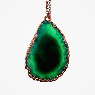 Copper Agate Necklace- Green