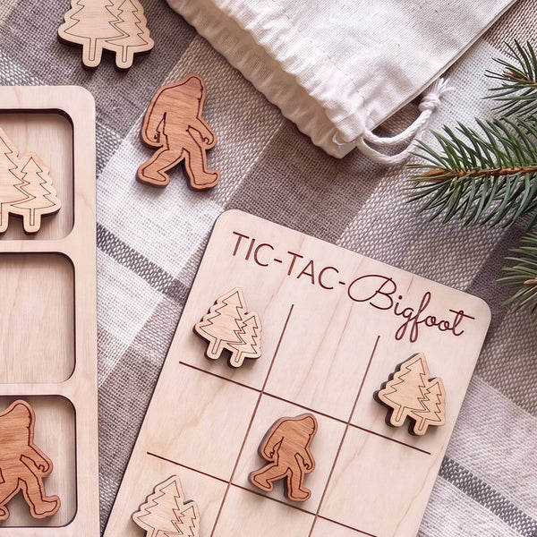 Birch House Wooden Tic Tac Toe Game