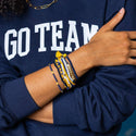 Bracelet Stack Game Day Navy + Yellow + White