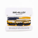 Bracelet Stack Game Day Navy + Yellow + White