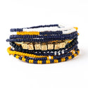 Bracelet Stack Game Day Navy + Yellow + White
