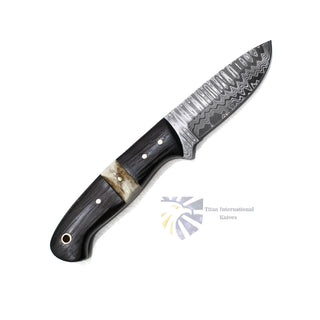 Damascus Steel Custom Edc/Hunting Knife TK-019 (1)