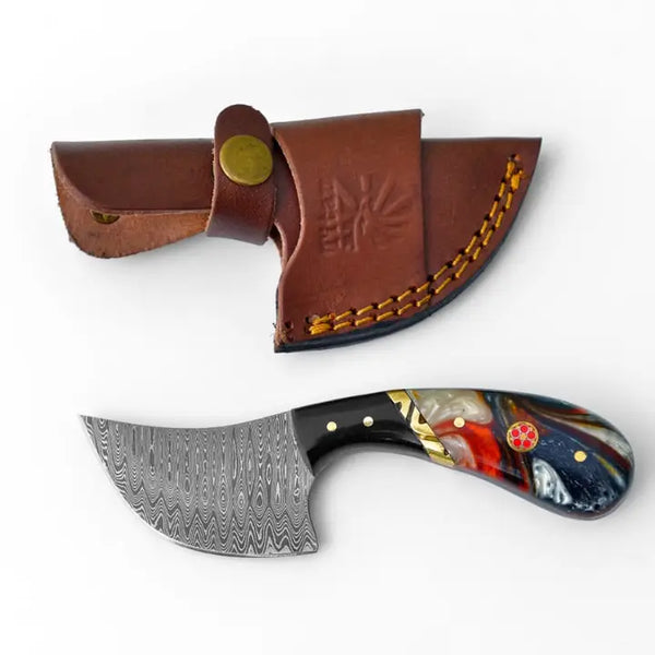 Damascus Curve Utility Knife by Titan TK-460