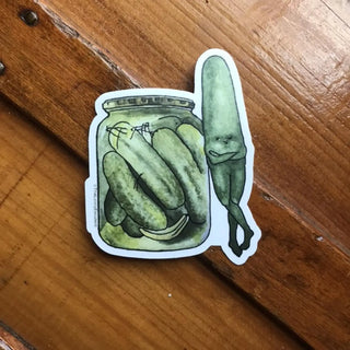 Pickle Jar Vinyl Sticker | One of A Kind Watercolor Food Art