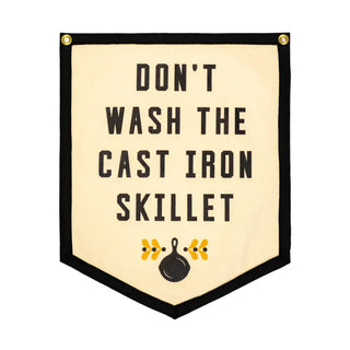 Don't Wash the Cast Iron Skillet Camp Flag • Jason Isbell X Oxford Pennant