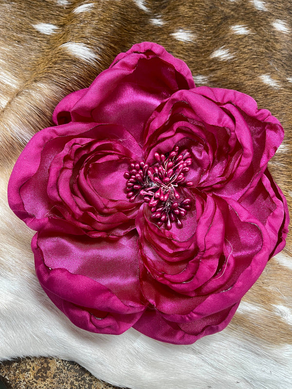 Vintage Satin Flower *Fuschia only*