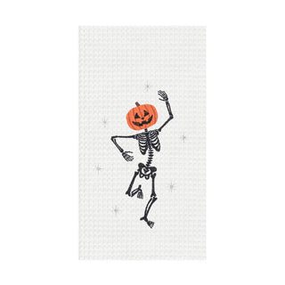 Halloween Pumpkin Skeleton Kitchen Towel