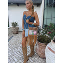 Hand Tooled Clear Purse Crossbody - Concert / Game Day / Stadium Bag