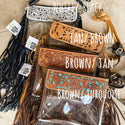 Hand Tooled Clear Purse Crossbody - Concert / Game Day / Stadium Bag