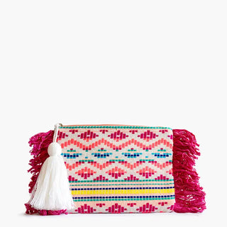 Faith Cotton Pouch – Printed Fringe Everyday Bag
