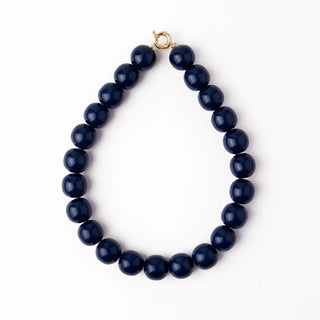 Buy navy Ink + Alloy Iris Large Resin Bead Necklace