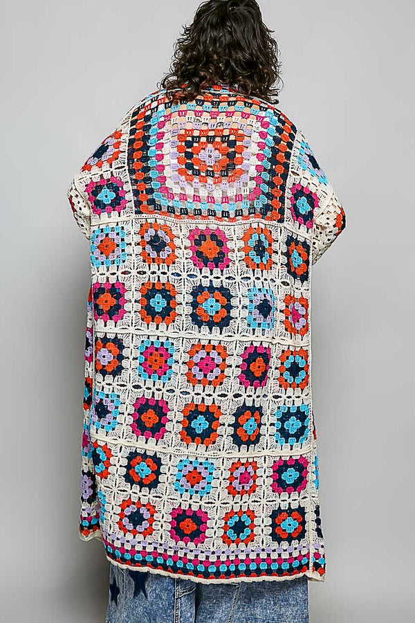 Long Sleeve Crochet Cardigan