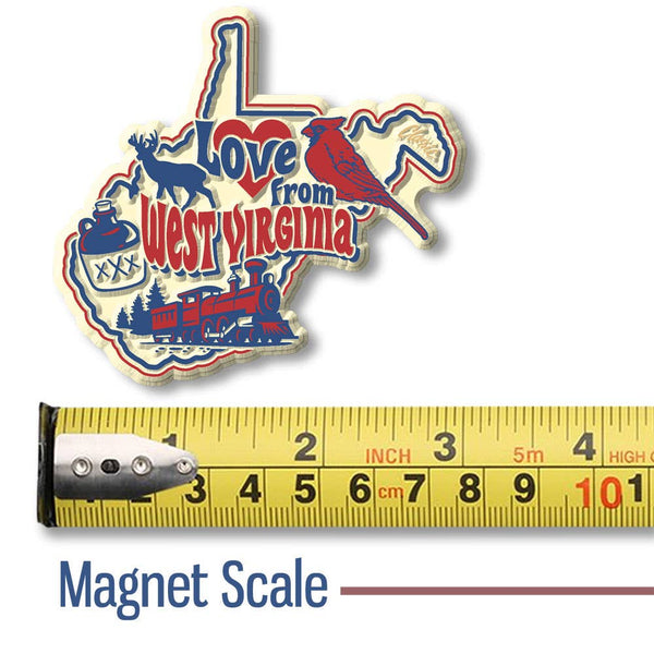 "Love from West Virginia" Vintage State Magnet