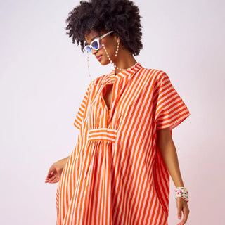 Buy coral-and-blush Margot Stripe Kaftan
