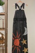 Moon and Star Patchwork Overalls