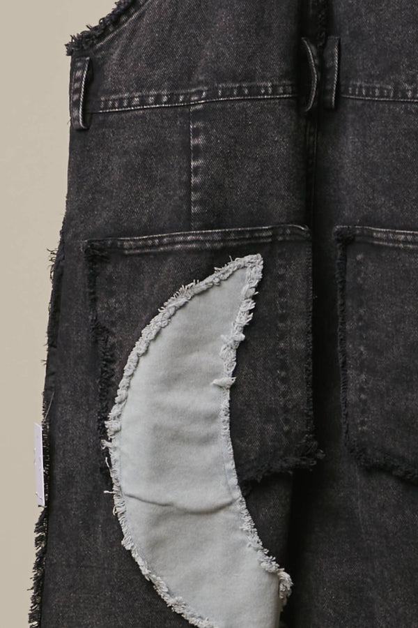 Moon and Star Patchwork Overalls