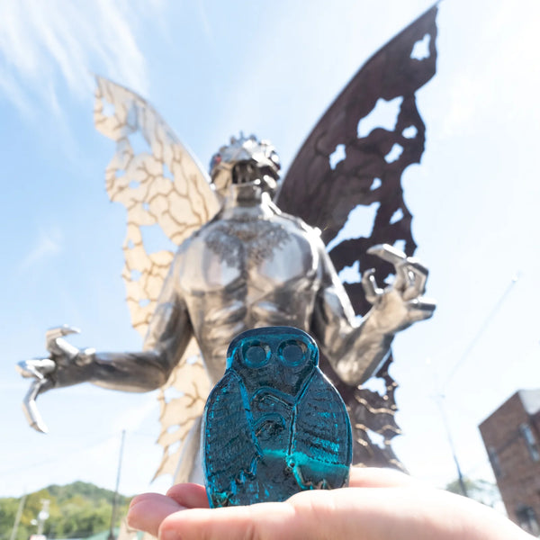 Blenko Glass Mothman Cryptid Critter - Fig