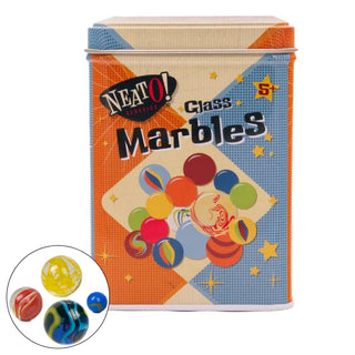 Neato! Retro Classic Marbles in A Tin Box