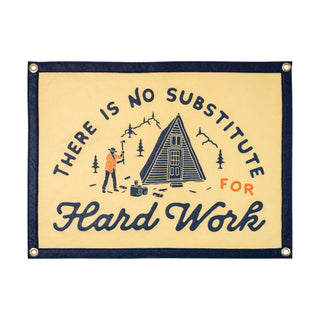 There Is No Substitute For Hard Work Camp Flag